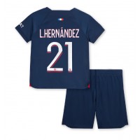 Paris Saint-Germain Lucas Hernandez #21 Hemmaställ Barn 2023-24 Korta ärmar (+ Korta byxor)